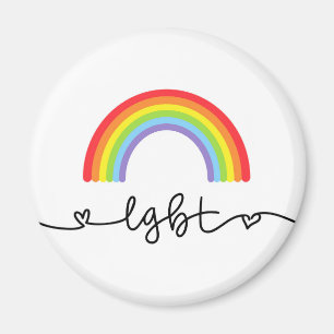 Imã Corações LGBT e arco-íris