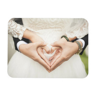 Ímã Corações no Casamento das Mãos