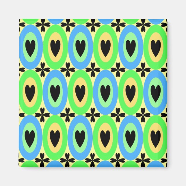 Imã Corações Oval (Frente)