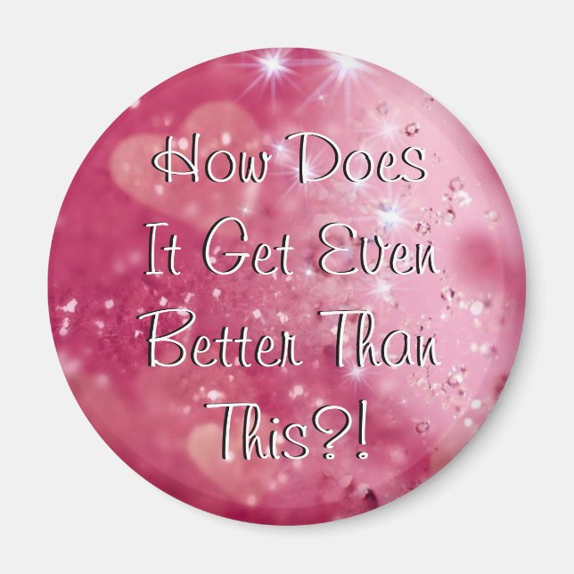 Imã Corações Rosa e Diamantes HDIGEBTT? Íman (Frente)