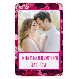 Ímã Corações Rosa Estipulosos Compartilham Minhas Frit