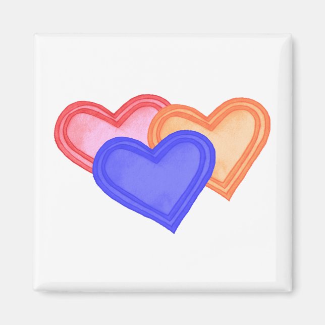 Imã Corações Trio Magnet (Frente)