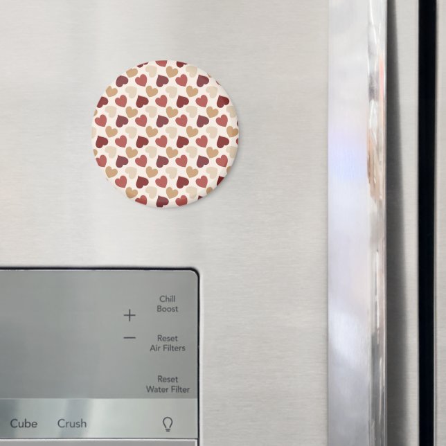 Imã Corações Vermelhos Creme Dourado  (In Situ (Fridge))