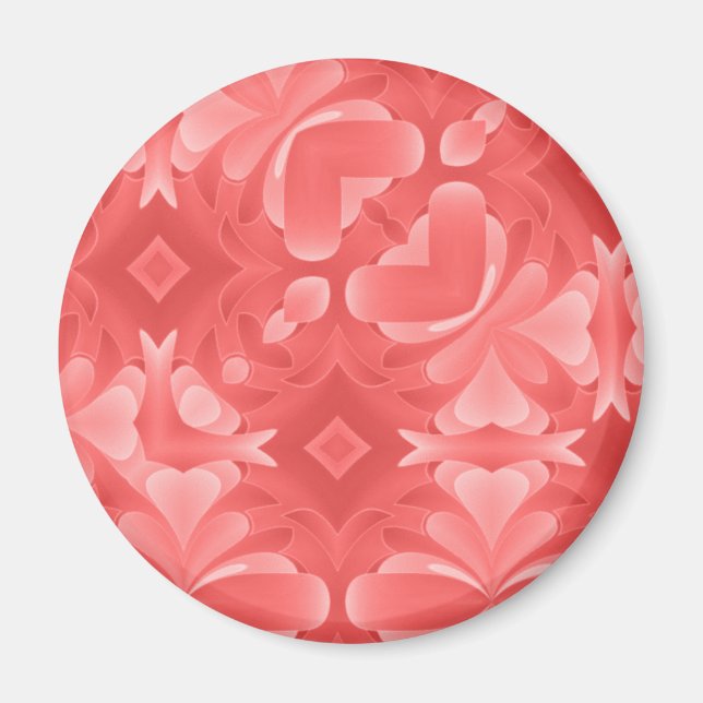 Imã Corações vermelhos e diamantes (Frente)