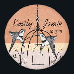 Imã Coral Bird Cage Wedding Magnets ou Personalize<br><div class="desc">Mais Casamentos de Gaiolas de Pássaros</div>