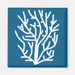 Imã Coral branco sobre a vida aquática azul