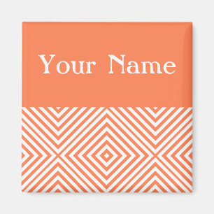 Imã Coral Diamond Chevron com nome