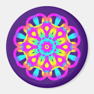 Imã Corante roxo, rosa e amarelo