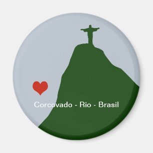 Imã corcovado, estátua cristo, rio