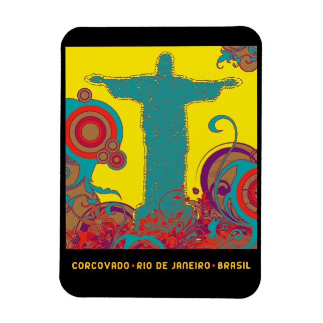 Ímã Corcovado tropical (Vertical)