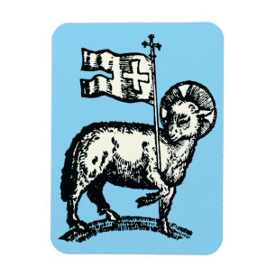 Ímã Cordeiro de Deus símbolo da fé cristã