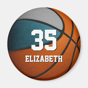 Imã cores da equipe de basquetebol da cinza teal