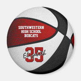 Imã cores da equipe de basquetebol preto vermelho