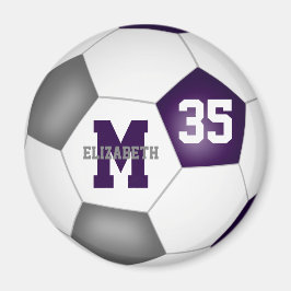 Imã cores da equipe de futebol cinza púrpura