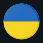 Imã Cores de Sinalizador Ucraniano<br><div class="desc">A bandeira da Ucrânia é azul e amarela.</div>