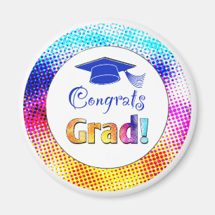 Imã Cores do formando de Congrats, divertimento