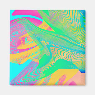 Imã CORES FLUO - Arte Fractal -