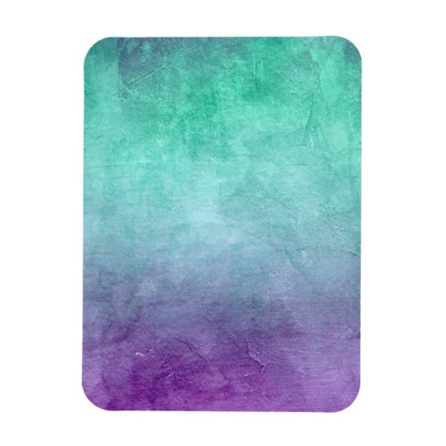 Ímã Cores Grunge - Azul-verde & Roxo (Vertical)
