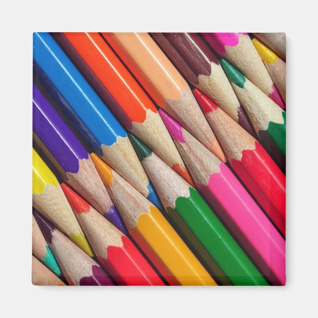 Imã cores lápis cor crias textura de fundo (Frente)