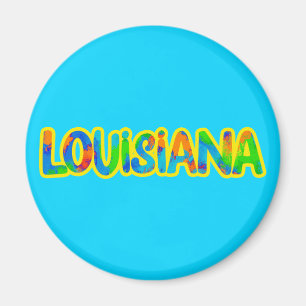 Imã Cores Louisiana de Madi Gras e Comida picante