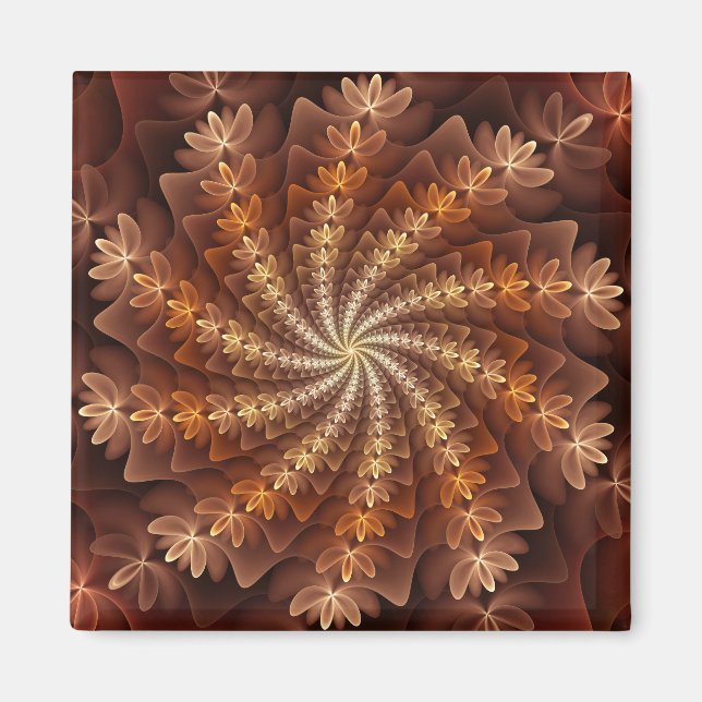 Imã Cores Quentes, Padrão de Arte Fractal Abstrata Mod (Frente)