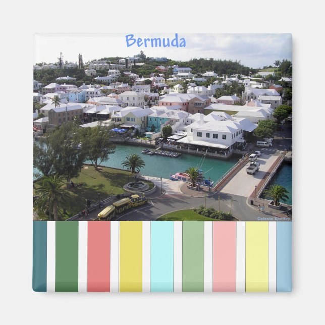 Imã Cores Tropicais das Bermudas (Frente)