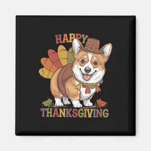 Imã Corgi Cachorro de Ação de Graças Peru