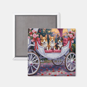 Imã Corgi Cachorro Dia dos Namorados