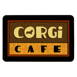 Ímã Corgi Cafe