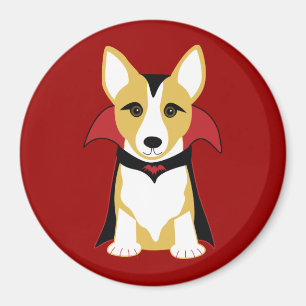 Imã Corgi Vampire Halloween Magnet
