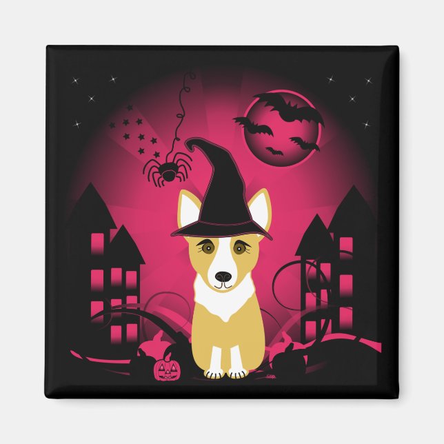 Imã Corgi Witch (Frente)