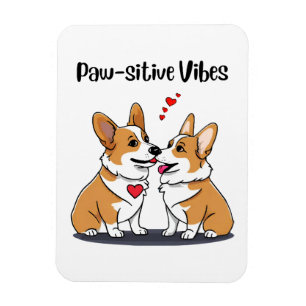 Ímã Corgis Vibes no Amor