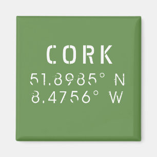 Imã Cork Ireland Longitude Latitude