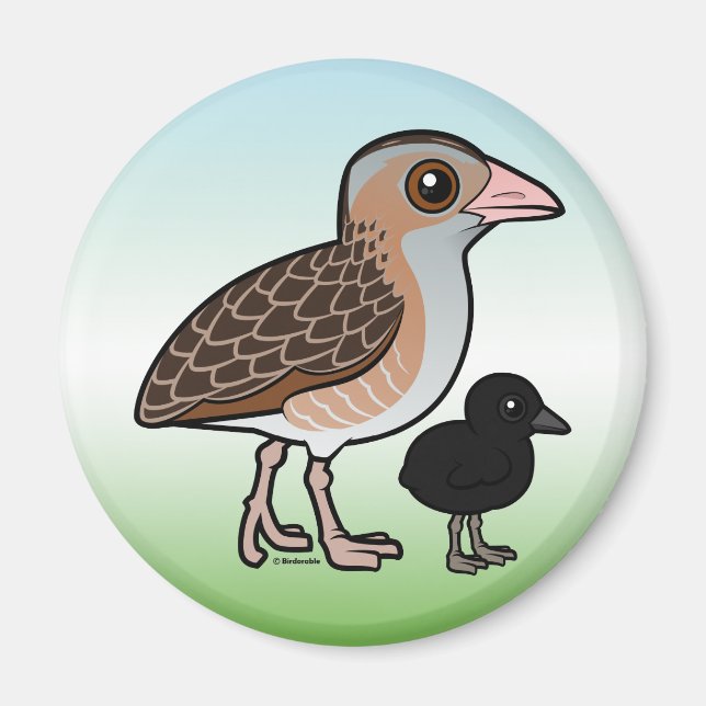 Imã Corn Crake com bebê (Frente)