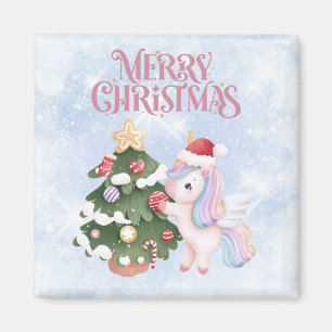 Imã Corno De Natal Bonito No Céu Azul Sparkle