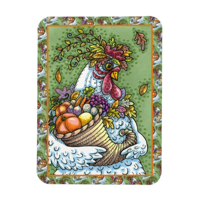 ÍMÃ CORNUCOPIA HEN, OBRIGADO A COLHEITA DE GALINHA (Vertical)