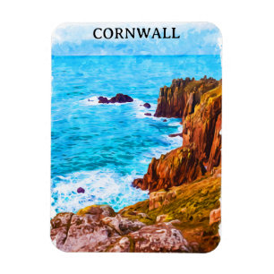 Ímã Cornwall England UK Coastal Scenery