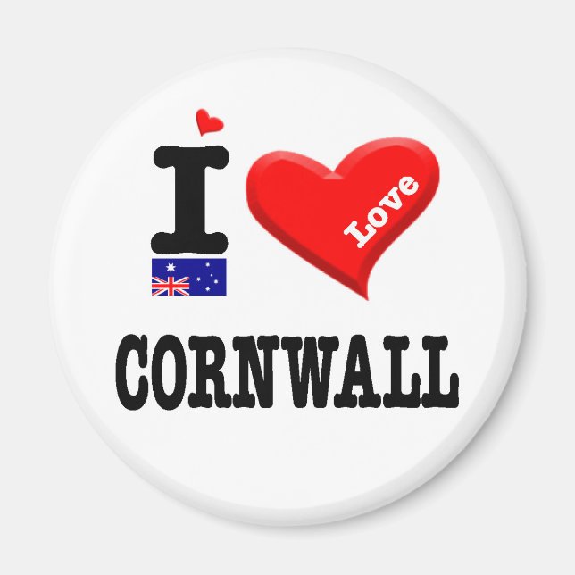 Imã CORNWALL - I Love (Frente)