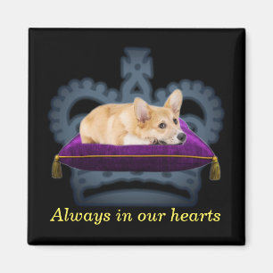 Imã Coroa de almofada Rainha Corgi personalizável