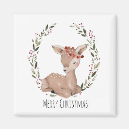 Imã Coroa de Natal com Veado