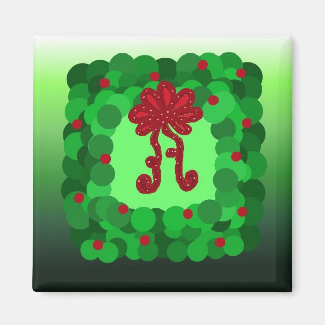 Imã Coroa de Natal Elegante (Frente)