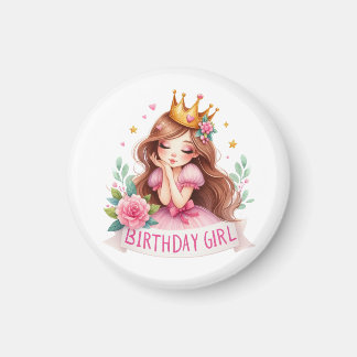 Imã Coroa de Princesa Menina de Aniversário