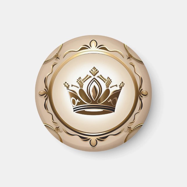 Imã Coroa Dourada Elegante (Frente)