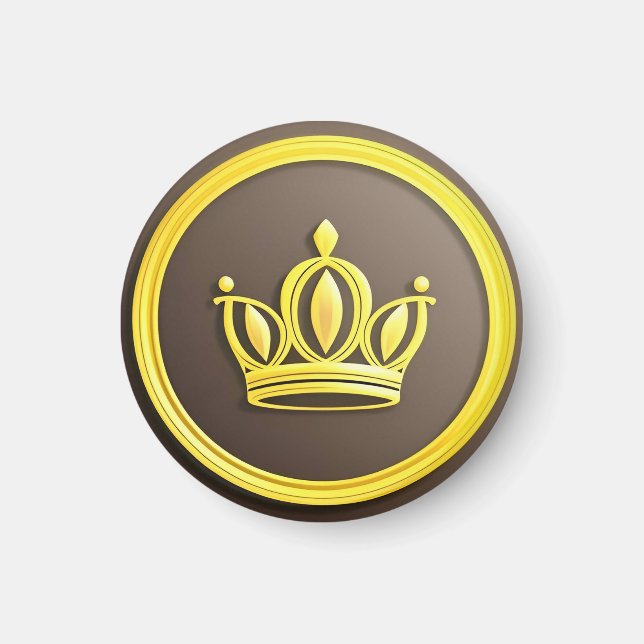 Imã Coroa Dourada Elegante (Frente)