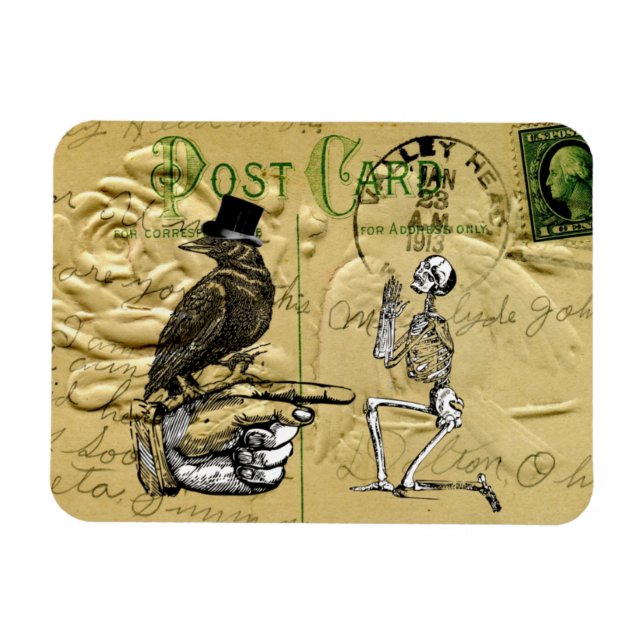 Ímã Coroa e esqueleto (Horizontal)