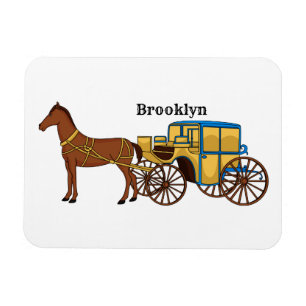 Ímã Coroa e ilustração da carruagem real