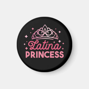 Imã Coroa princesa rosa-branca latina