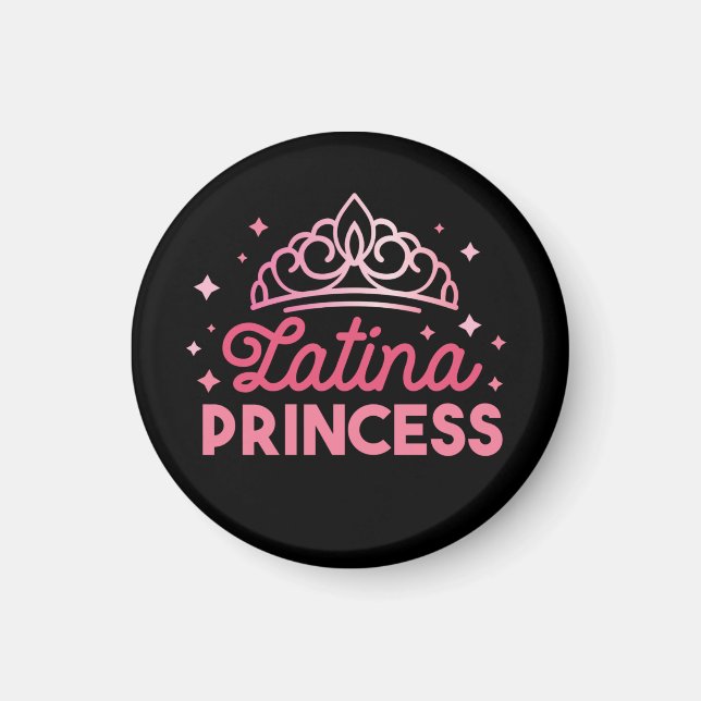 Imã Coroa princesa rosa-branca latina (Frente)