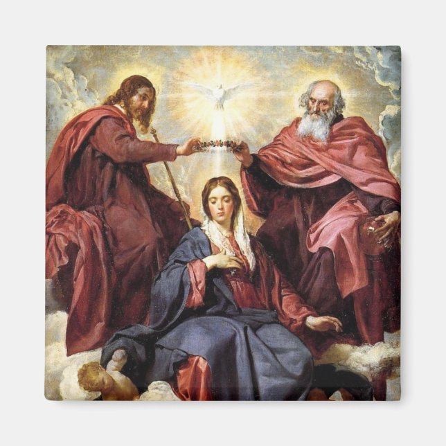 Imã coroação da Virgem Maria Magnet (Frente)