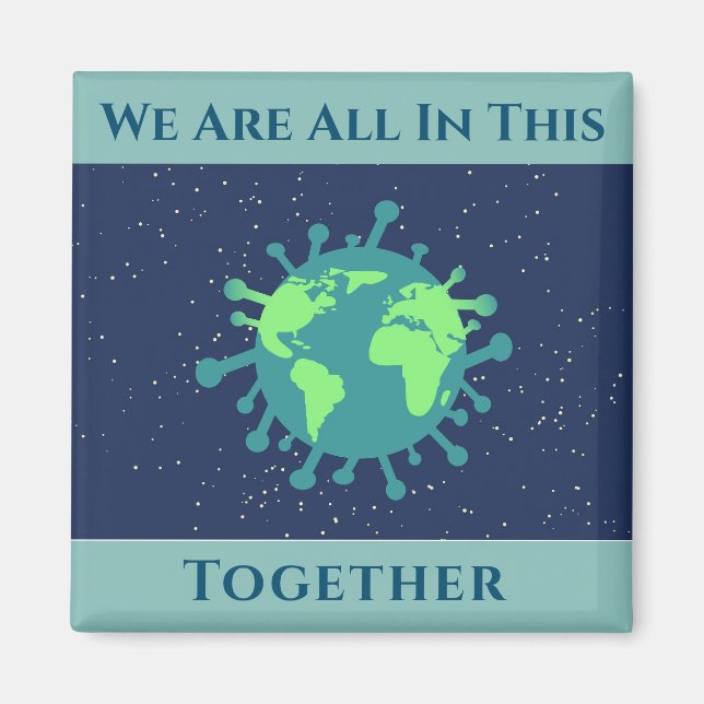Imã Coronavírus Covid 19 Tudo Isto Juntos (Frente)